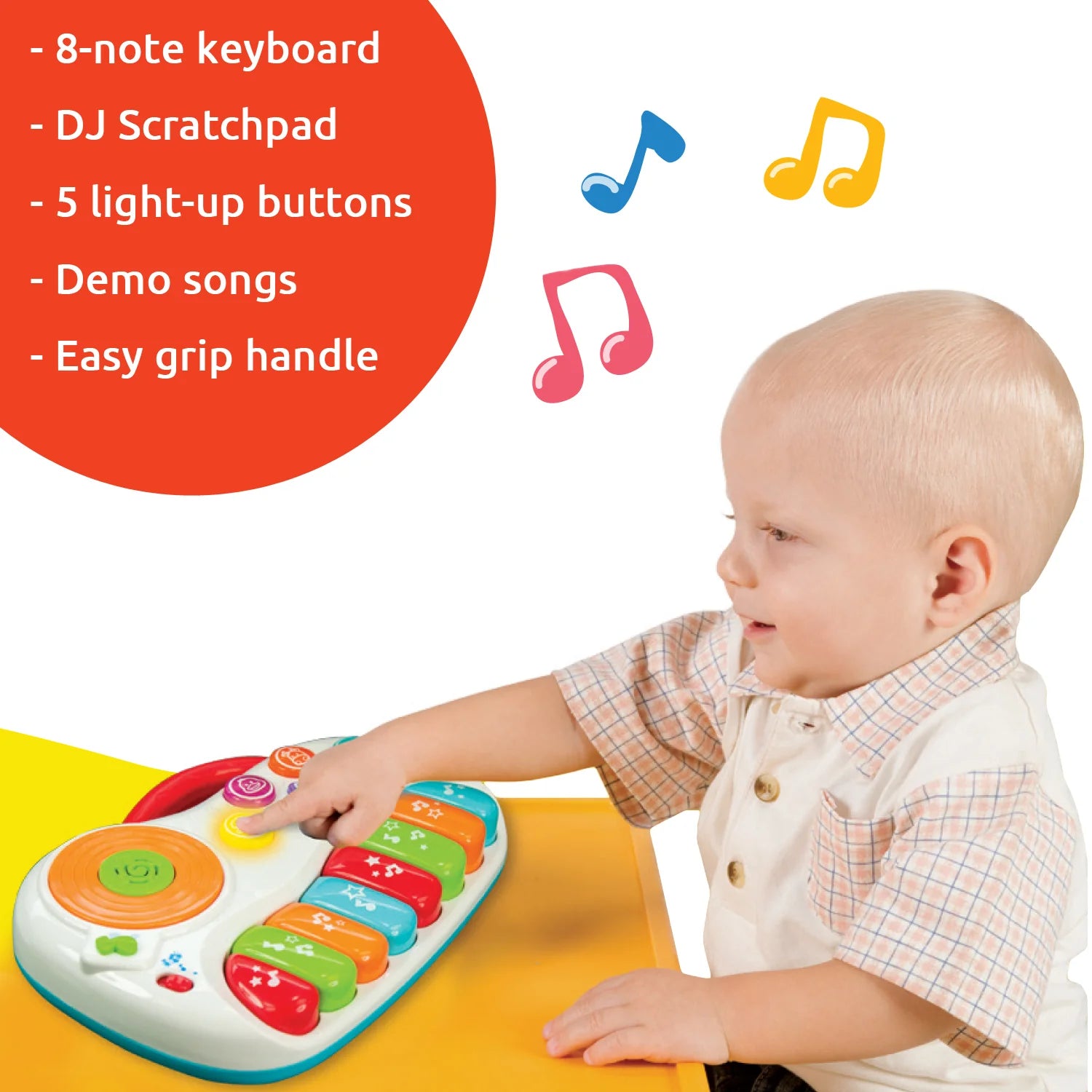 Piano Musical Arc-en-Ciel Bébé – Clavier Lumineux 8 Touches