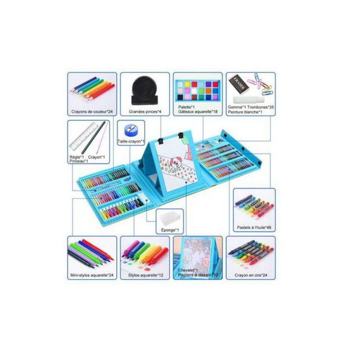 Pack Coloriage 208 Pièces à Trois Volets – Coffret Créatif Enfant