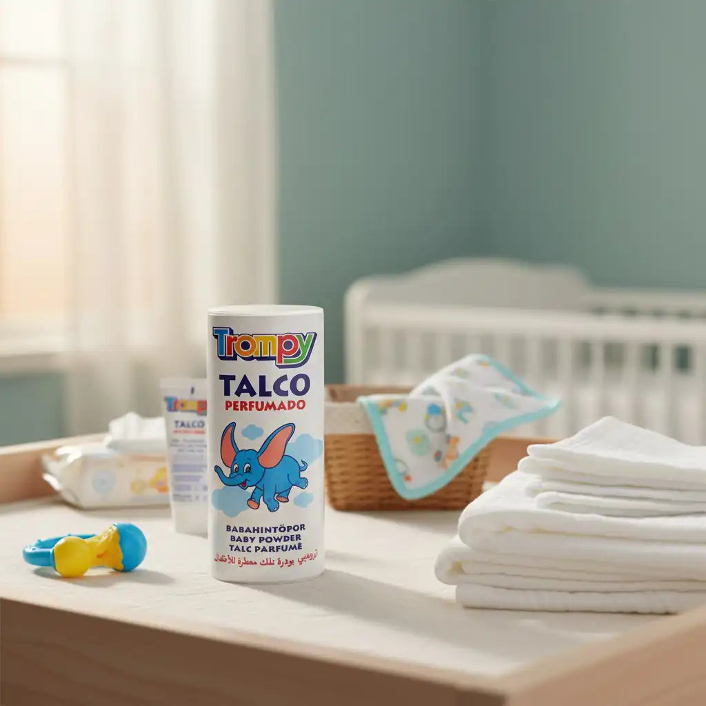 TROMPY Talc Parfumé pour Bébé 500g – Douceur & Fraîcheur