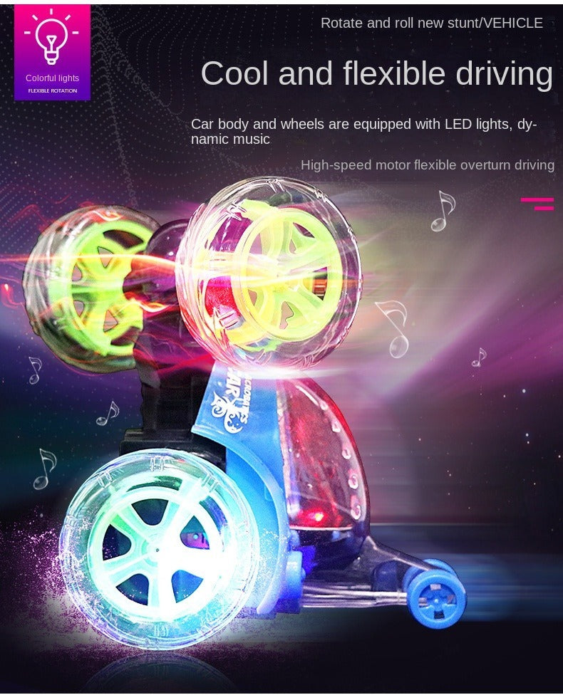 Voiture Télécommandée RC Stunt 360° – Lumières LED & Cascades