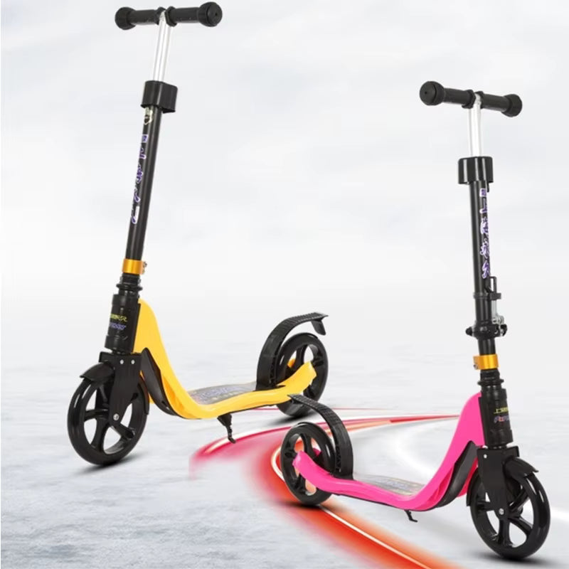 Trottinette Pliable 2 Roues – Guidon Réglable & Plateau Antidérapant