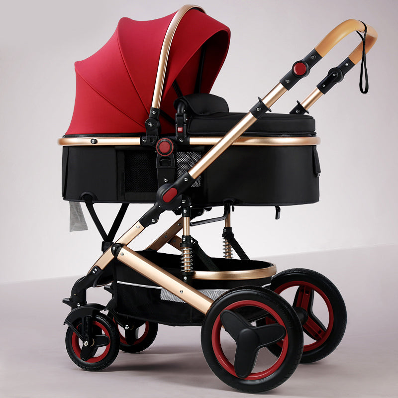 Poussette Réversible Mon Bébé + Sac à Langer - grena