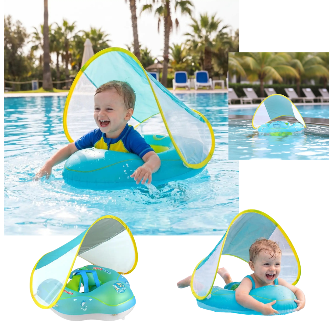 Bouée Bébé avec Pare-Soleil – Confort & Protection UV