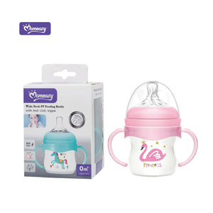 Biberon Momeasy Col Large 120 ml avec Poignées – Tétine Souple