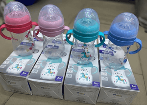 Biberon Momeasy Col Large 240 ml avec Poignées – Tétine Souple