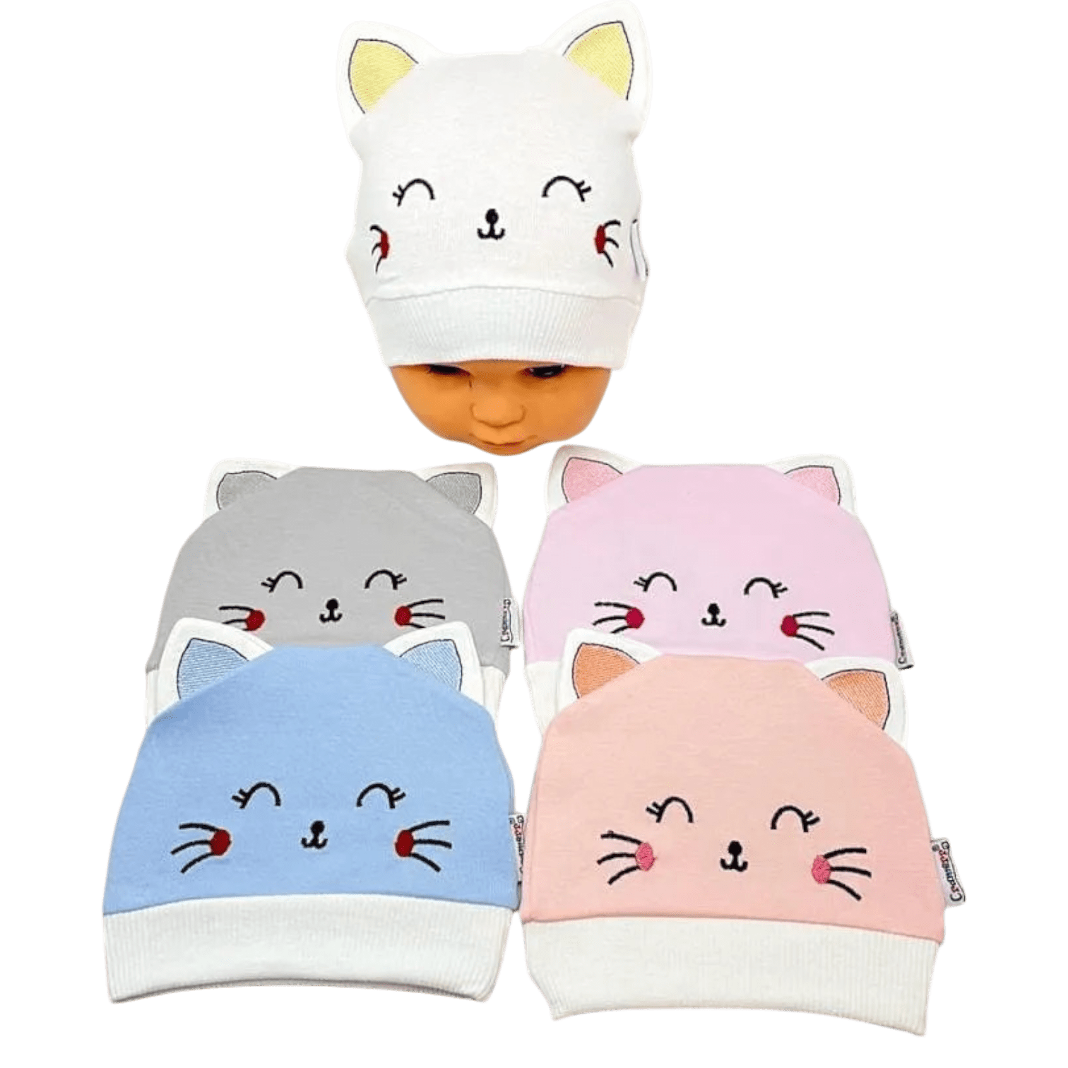 Bonnet bébé naissance 0-3M+ Ref002