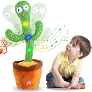 Cactus Dansant Parlant – 120 Chansons, Lumières LED & Enregistrement