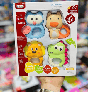 Ensemble de hochet 4 pièces happy baby ref002 #Promo100dh