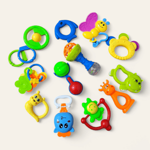 Ensemble de hochets pour bébé – 14 pièces (Multicolore)