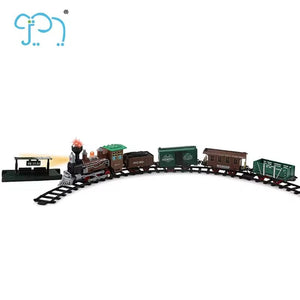 Ensemble Train Miniature West – 16 Pièces, Locomotive & Rails