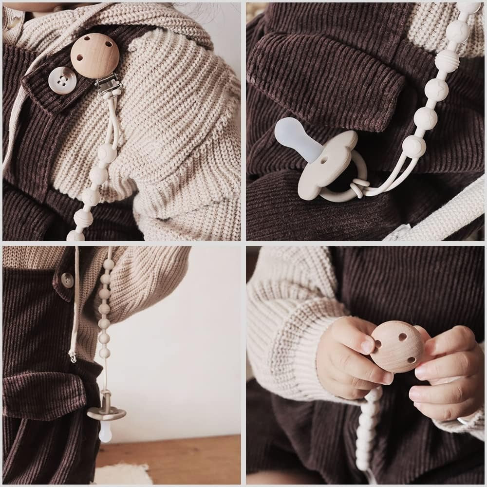 Attache-Tétine en Silicone Souple – Clip de Dentition Monobloc pour Nouveau-Né