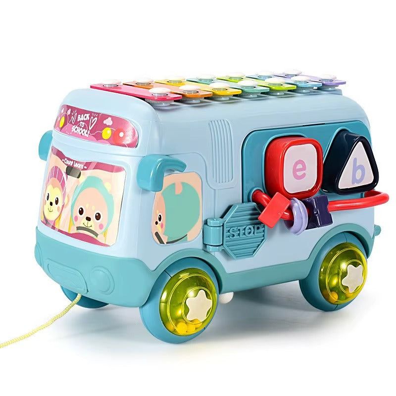 Bus Musical Éducatif Xylophone – Piano & Jeu de Formes Multifonction