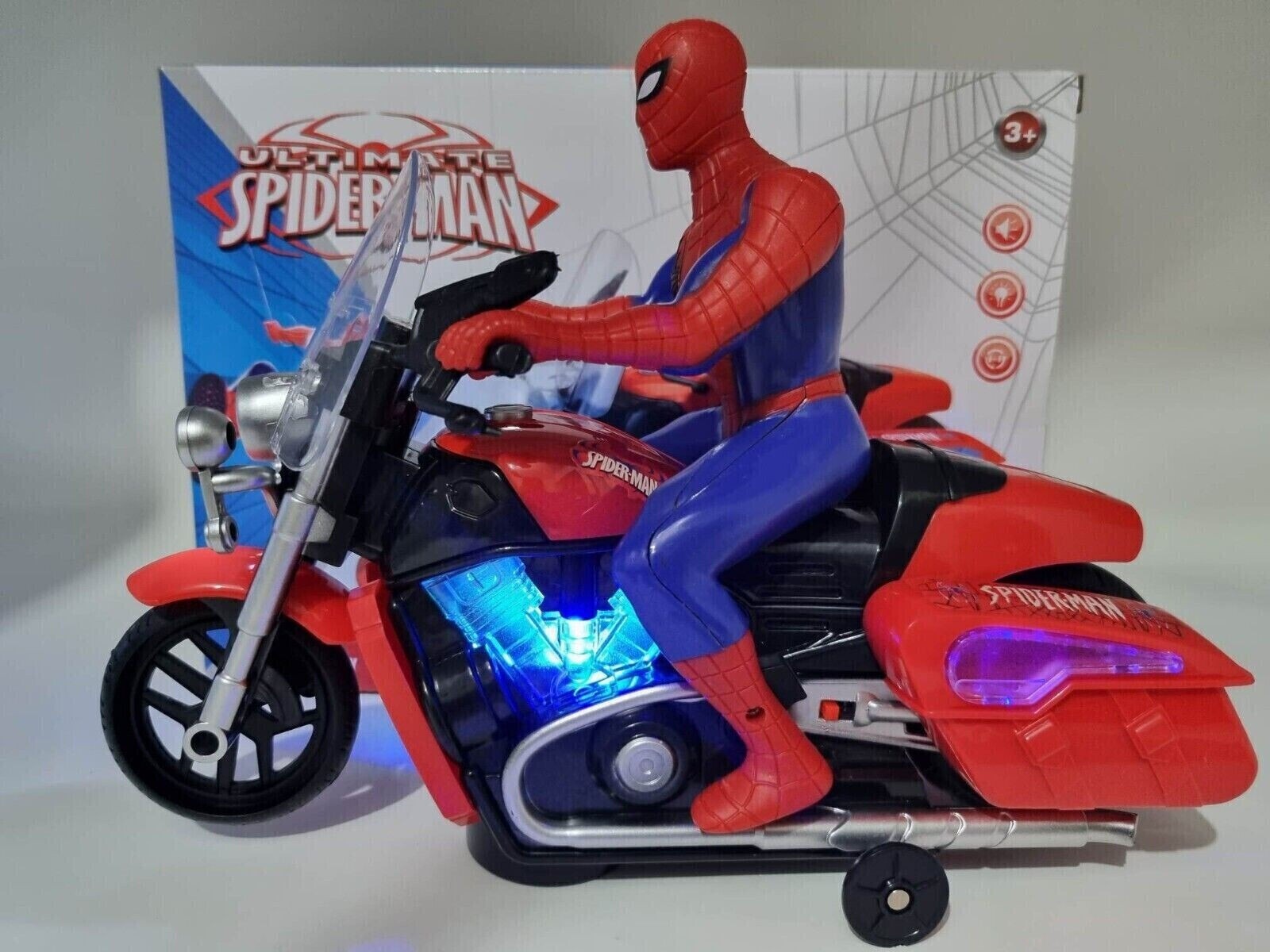 Spider-Man sur Moto – Lumières, Sons & Mouvement Automatique