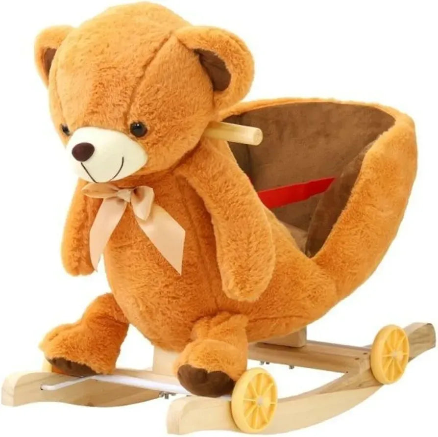Cheval à Bascule Ours en Peluche – Avec Boîte à Musique