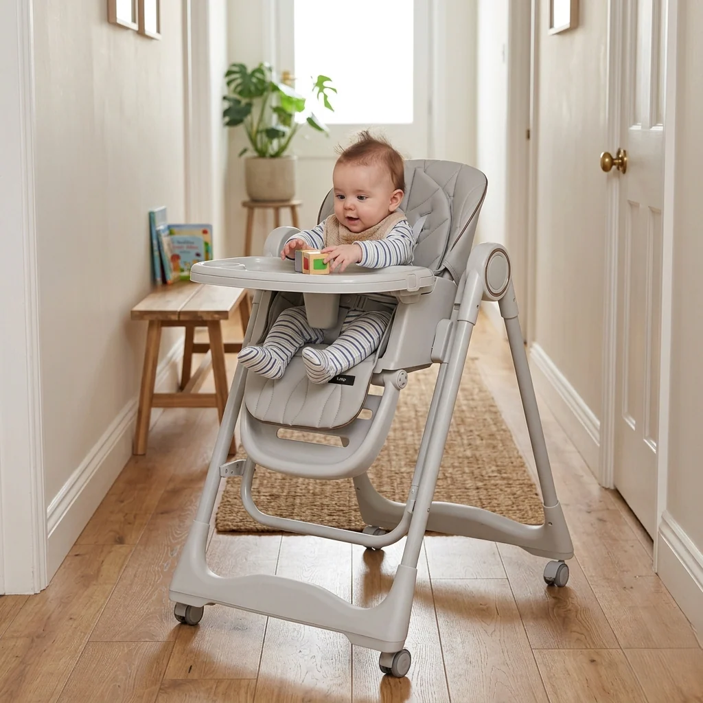 Chaise Haute Bébé Multifonction – Transat & Balancelle Évolutive burbay