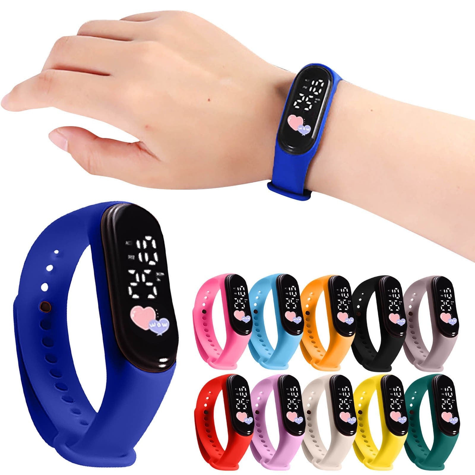 Montre Enfant LED Multicolore – Sport Silicone Étanche