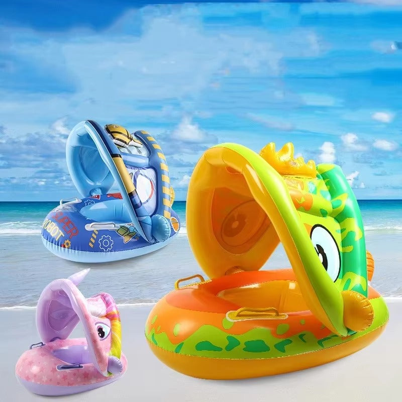 Bouée Bateau pour Bébé avec Pare-Soleil 12M+