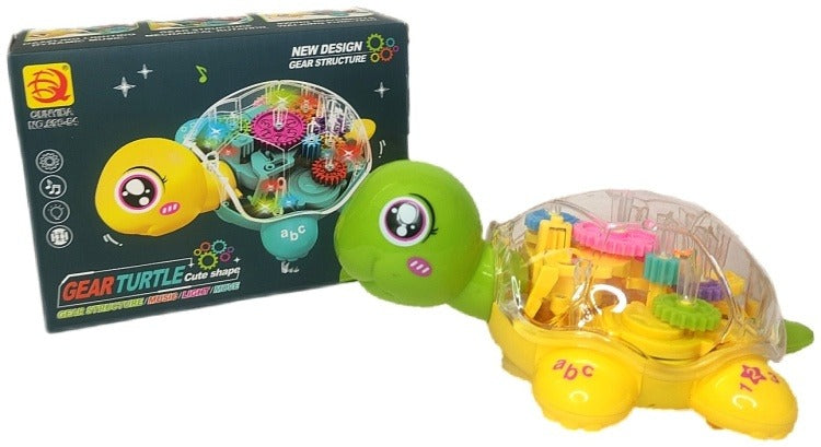 Tortue Transparente Musicale – Lumières 3D & Effets Sonores