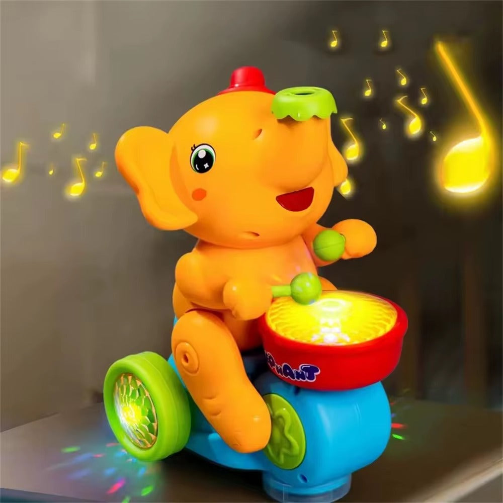 Éléphant Danseur Musical – Lumières, Tambour & Balle Flottante