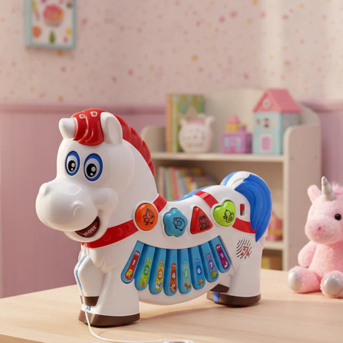 Piano Enfant en Forme de Cheval – Jouet Musical Éducatif