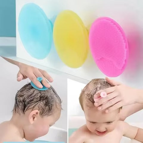 Brosse de Bain Bébé en Silicone – Massage Doux Tête & Cheveux