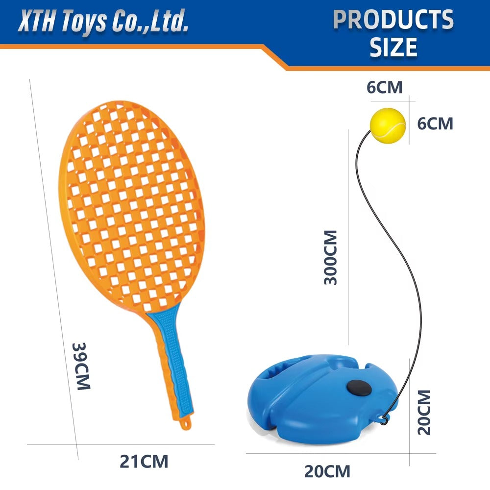 Jeu d’Entraînement Tennis Enfant – Raquette & Lanceur de Balles Extérieur