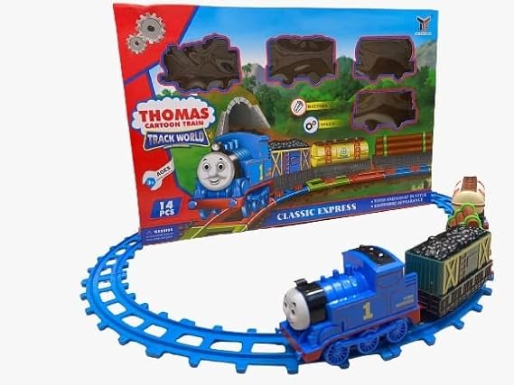 Coffret Train Thomas pour Enfants – Train à Assembler avec Rails