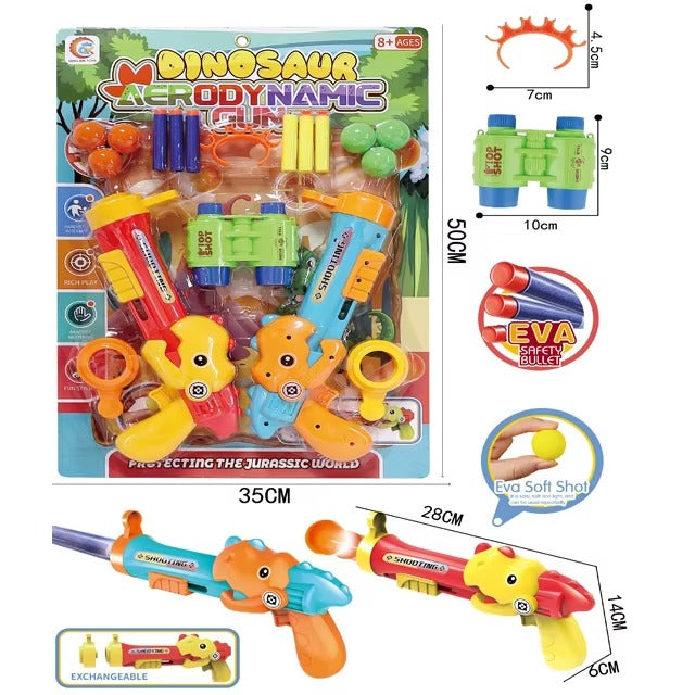 Set de 2 Pistolets Jouet Dinosaure – Avec Accessoires (8 Ans+)