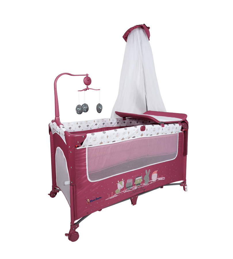 Lit parc cododo cocooning Rouge