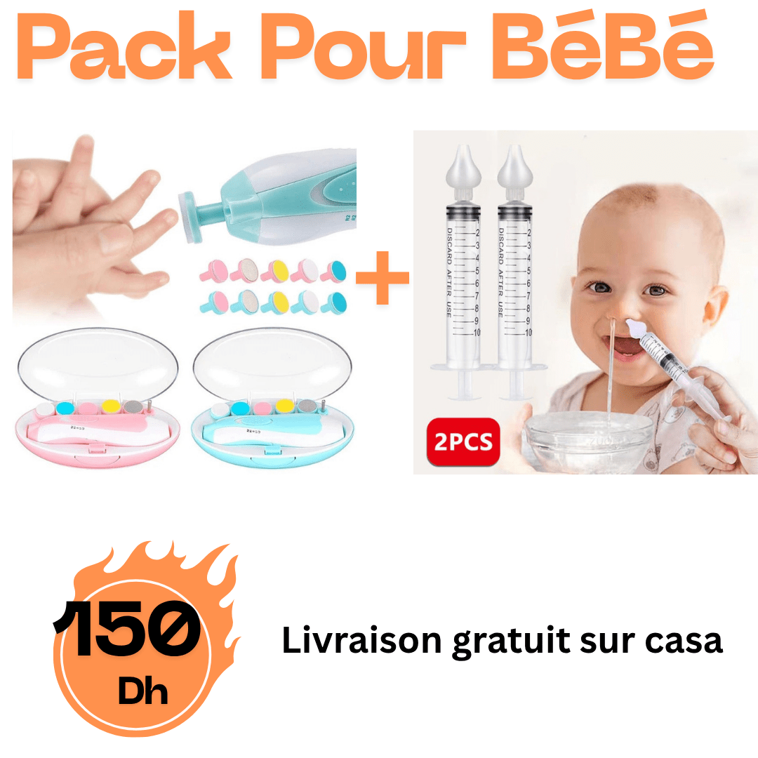 Pack Confort & Soin : Lime à Ongles Électrique et Seringues Nasales