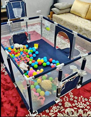 Parc de jeux intérieure PlayPen pour bébés grand dimension espace sécurisé bleu