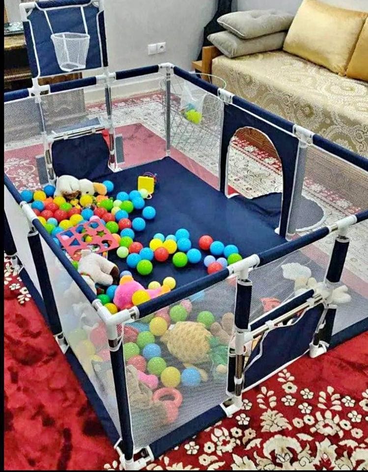 Parc de jeux intérieure PlayPen pour bébés grand dimension espace sécurisé bleu