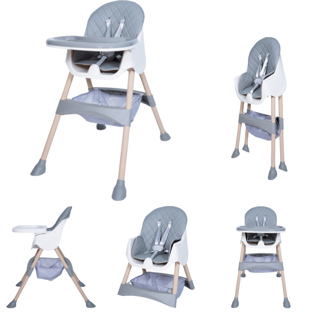 Chaises Hautes CHAISE HAUTE PRESTIGE REGLABLE GRIS Produit_bebe_maroc