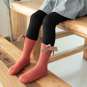 Collants Coton Fille (Model 1) Produit_bebe_maroc M ( 3 ANS > 5 ANS) / Noire Rouge