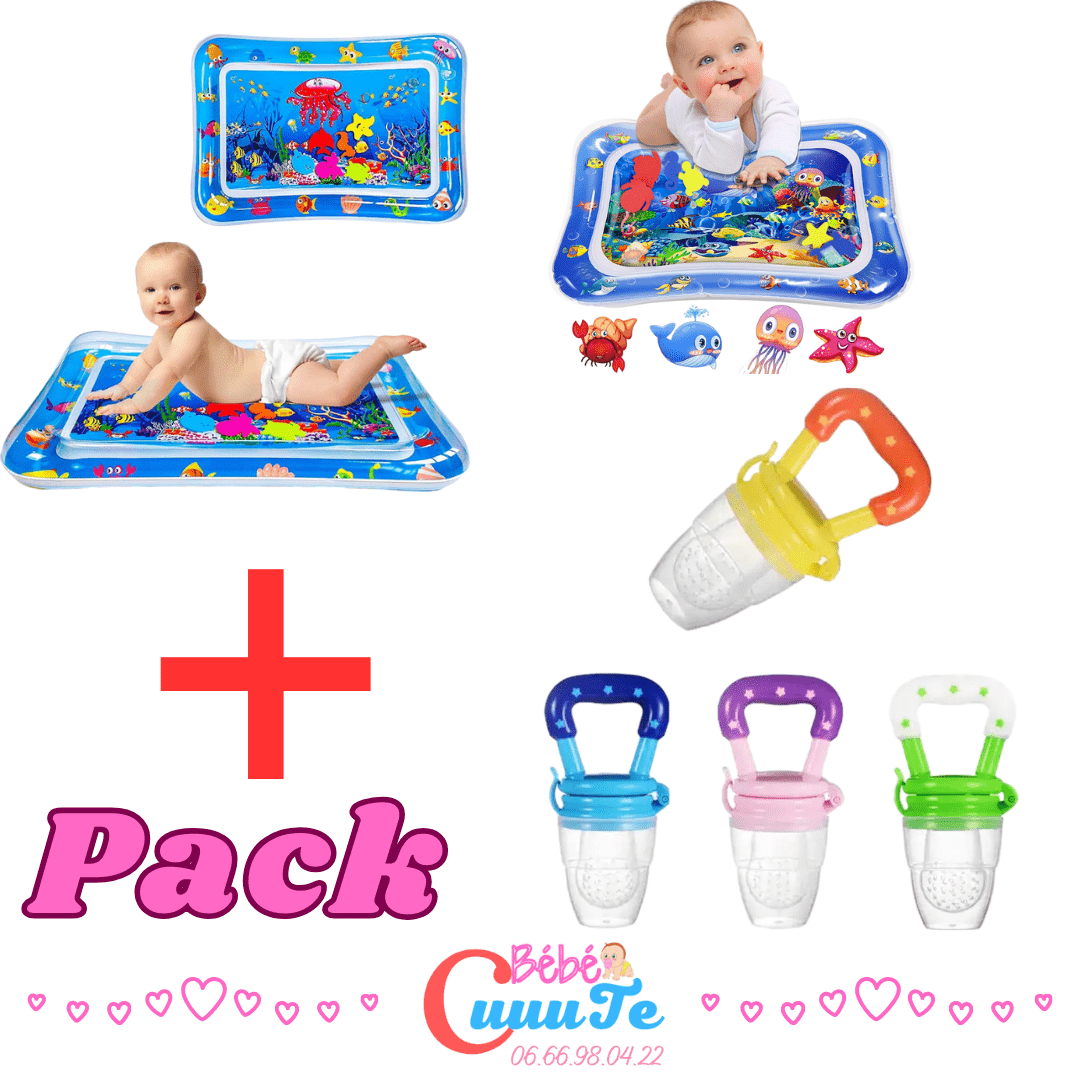 Pack Tapis d'eau Gonflable + Sucette du Fruit Produit_bebe_maroc Pour Filles