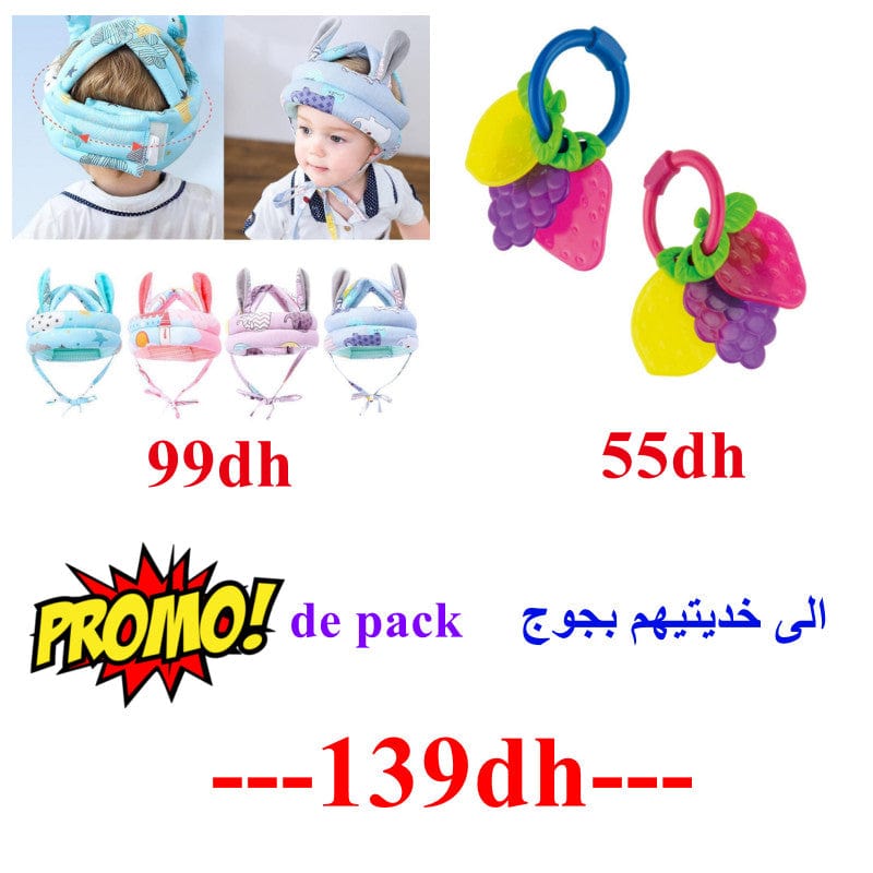 Sécurité et protection Protection de tête 360° + Anneau de dentition en Silicone Produit_bebe_maroc