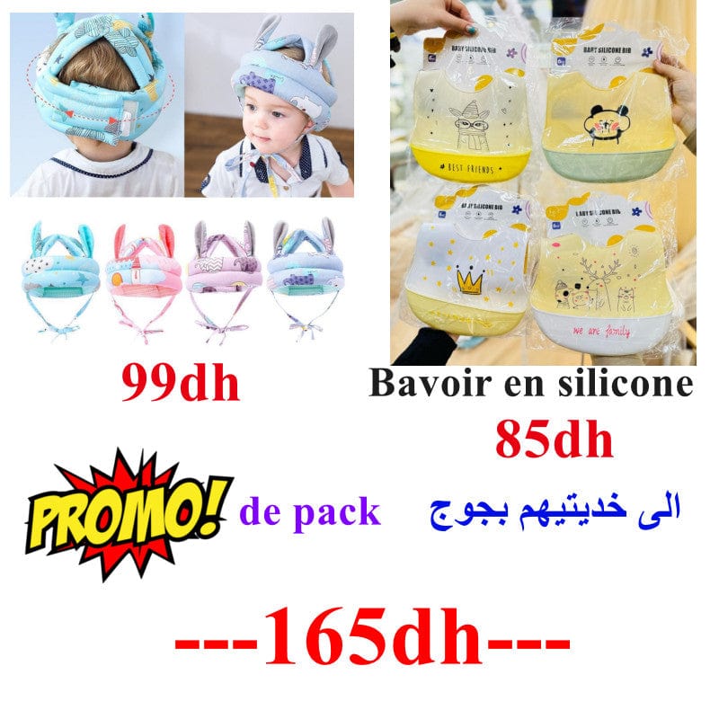 Alimentation Protection de tête 360° + Bavoir silicone Produit_bebe_maroc