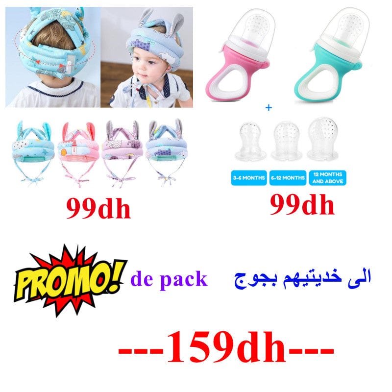 Sécurité et protection Protection de tête 360° + Sucette de Fruit évolutive 3 tête Produit_bebe_maroc