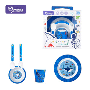 Set Repas Bébé 5 Pièces Sans BPA – Bol, Cuillère, Fourchette & Assiette pour Repas Sûrs