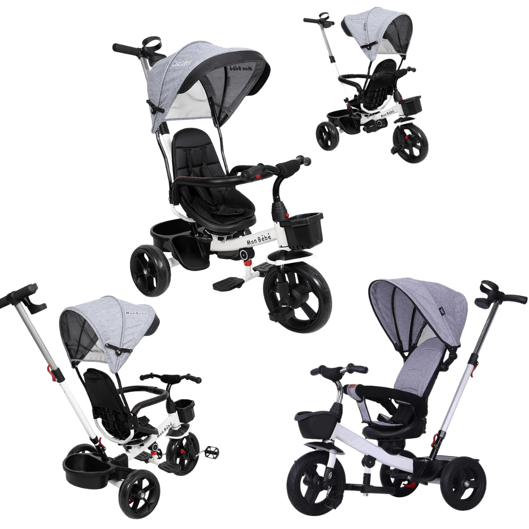 Tricycle Poussette Évolutif Siège rotatif à 360° – Mon Bébé