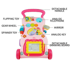 Trotteur bébé music Walker Rose