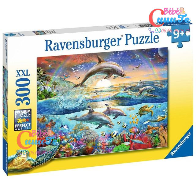 PUZZLE 300 P XXL - LE PARADIS DES DAUPHINS - Bébé CuuuTe