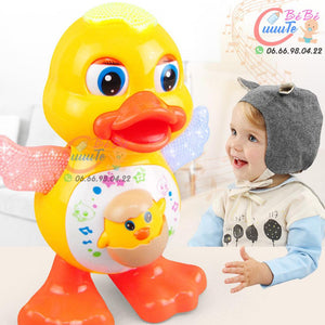 Canard électrique à éclairage de danse, jouet éducatif