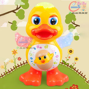 Canard électrique à éclairage de danse, jouet éducatif