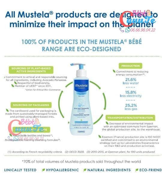 EAU NETTOYANTE SANS RINÇAGE 300ML-MUSTELA