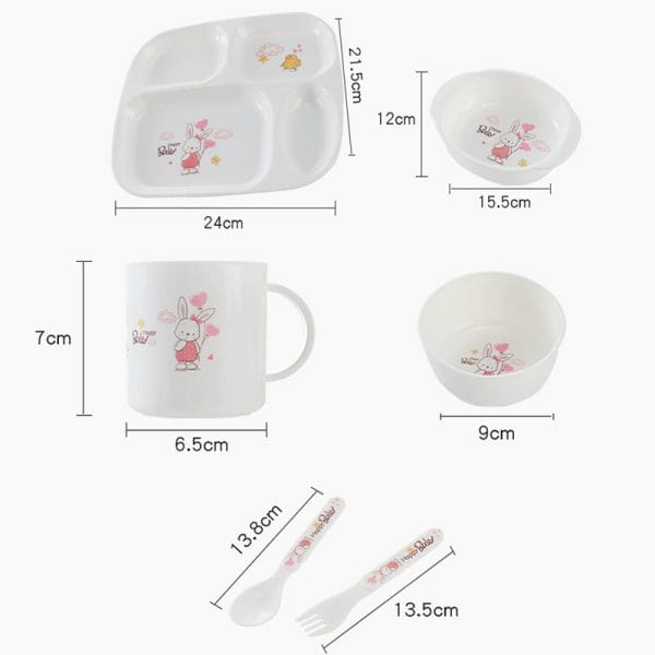 kit d'alimentation pour bébé assiette (6en1)