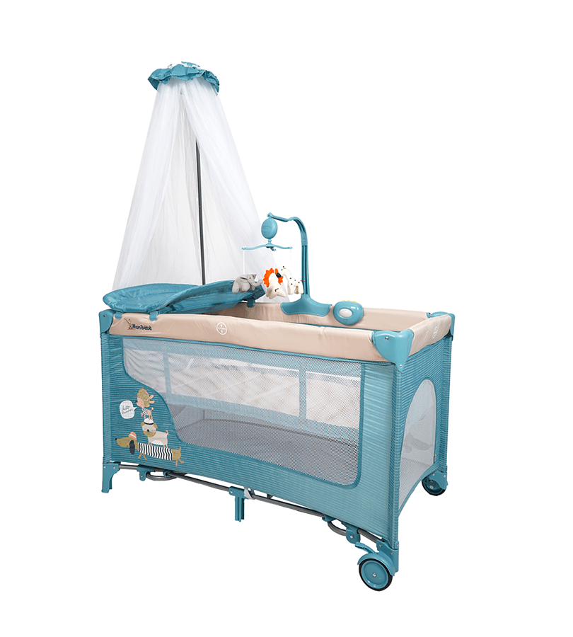 Lit Parc + plan a langer + Mobil musical + voile Moustquaire
