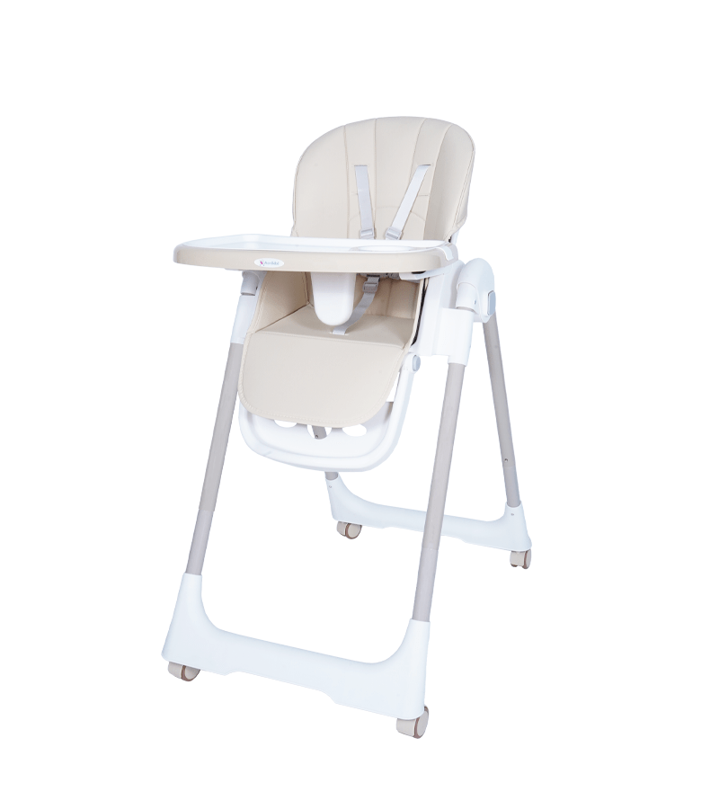 Chaises Hautes Chaise haute évolutive réglable avec Roues BEIGE Produit_bebe_maroc