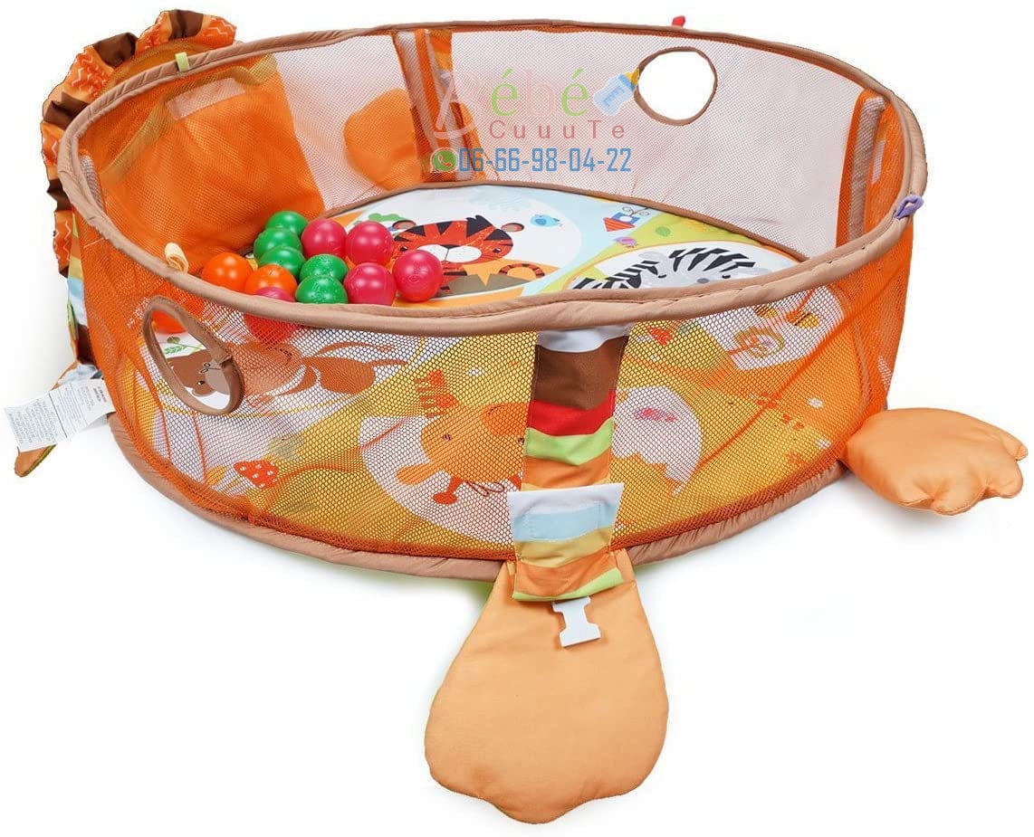 Tapis d'éveil bébé - gym et balles - Lion + 30 balles