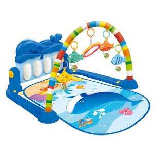 Tapis d'Eveil Jeux Bébé Piano bleu